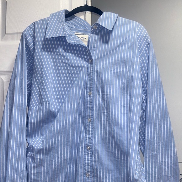 Abercrombie women's button down striped shirt size extra large - Picture 2 of 5